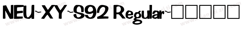 NEU-XY-S92 Regular字体转换